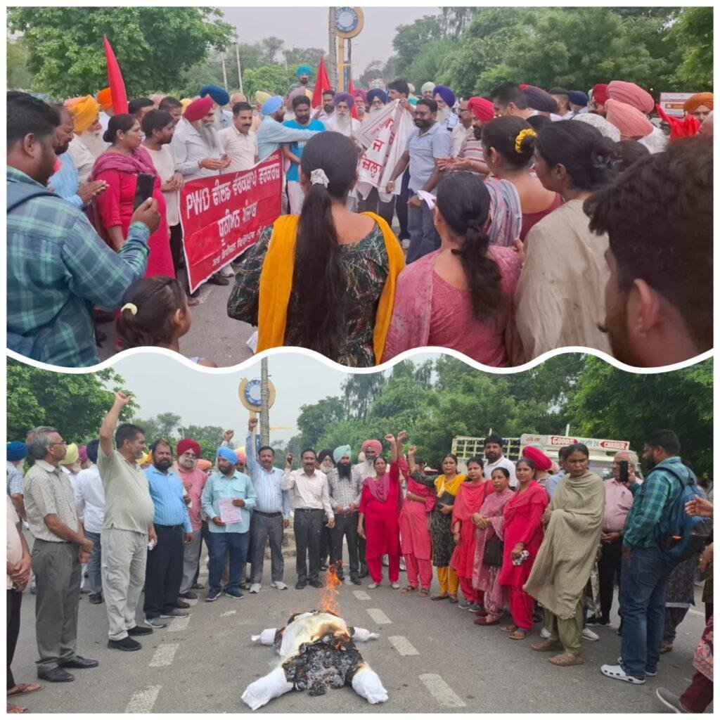 ਪੰਜਾਬ ਦੇ ਖਜ਼ਾਨਾ ਦਫਤਰਾਂ ਵਿੱਚ ਪਿਛਲੇ ਤਿੰਨ ਮਹੀਨਿਆਂ ਤੋਂ ਪੈਨਸ਼ਨਰਾਂ ਅਤੇ ਮੁਲਾਜ਼ਮਾਂ ਦੇ ਜੀਪੀ ਫੰਡ ਬਿੱਲ, ਮੈਡੀਕਲ ਦੇ ਬਿੱਲ ਅਤੇ ਹੋਰ ਕਈ ਕਿਸਮ ਦੇ ਬਿਲ, ਵਿੱਤ ਵਿਭਾਗ ਵੱਲੋਂ ਪੰਜਾਬ ਸਰਕਾਰ ਦੇ ਇਸ਼ਾਰੇ ਤੇ ਅਦਾਇਗੀ ਕਰਨ ਤੇ ਅਣਮਿਥੇ ਸਮੇਂ ਲਈ ਰੋਕ ਲਗਾ ਦਿੱਤੀ ਗਈ ਹੈ। ਜਿਸ ਦੇ ਰੋਸ਼ ਵਜੋਂ ਪੰਜਾਬ ਸੁਬਾਡੀਨੇਟ ਫੈਡਰੇਸ਼ਨ ਚੰਡੀਗੜ੍ਹ ਦੇ ਸੱਦੇ ਤੇ ਪੂਰੇ ਪੰਜਾਬ ਦੇ ਖਜ਼ਾਨਾ ਦਫਤਰਾਂ ਅੱਗੇ ਕੀਤਾ ਗਿਆ ਰੋਸ਼ ਮੁਜਾਰਾ ਅਤੇ ਫੂਕਿਆ ਗਿਆ ਪੰਜਾਬ ਸਰਕਾਰ ਦੇ ਖਜ਼ਾਨਾ ਮੰਤਰੀ ਦਾ ਪੁਤਲਾ
