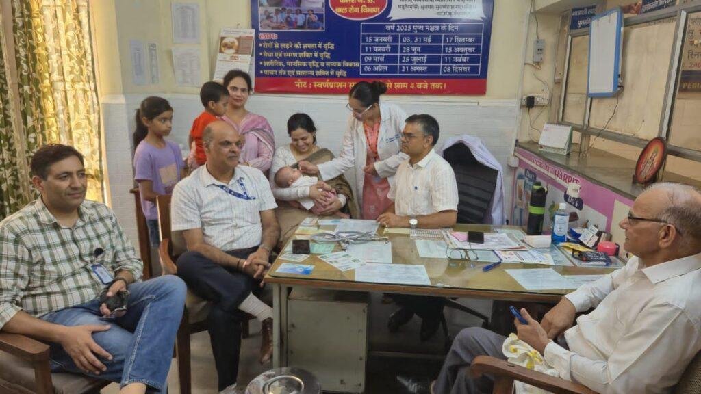 श्रीकृष्ण आयुष विश्वविद्यालय में स्वर्णप्राशन संस्कार शिविर आयोजित