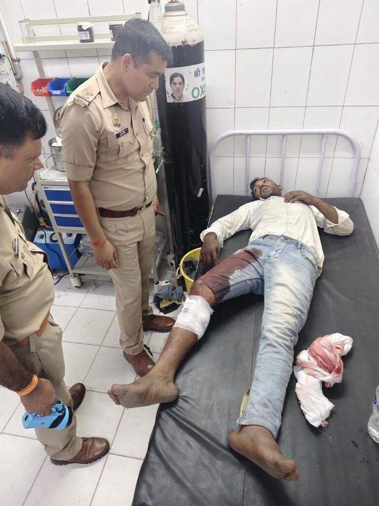 थाना देवरनिया पुलिस द्वारा चैकिंग के दौरान शातिर लुटेरों से हुई मुठभेड़, दो अभियुक्त गिरफ्तार तथा एक कांस्टेबल हुआ घायल
