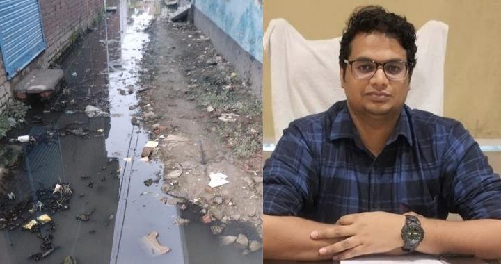 सर्वोदय नगर कॉलोनी में गंदगी देखकर भड़के नगर आयुक्त, कर्मचारियों की लगाई फटकार