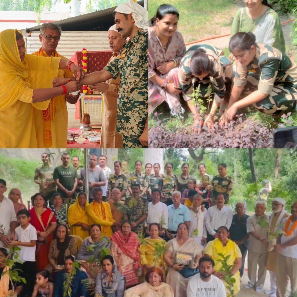 फिरोजपुर हुसैनी वाला बॉर्डर शहीदों की समाध पर 155 बटालियन बी.एस.एफ के प्रांगण में रक्षाबंधन पर्व पर गायत्री यज्ञ, वृक्षारोपण तुलसी वितरण समारोह संपन्न