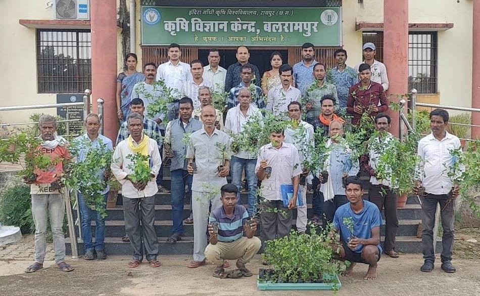 कृषि विज्ञान केन्द्र में कृषक वैज्ञानिक परिचर्चा एवं पौध वितरण कार्यक्रम