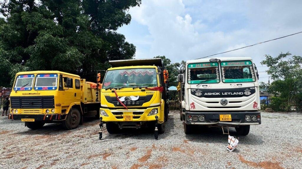 गौण खनिज के अवैध परिवहन के मामले में 12 वाहनों के खिलाफ की गई कार्यवाही