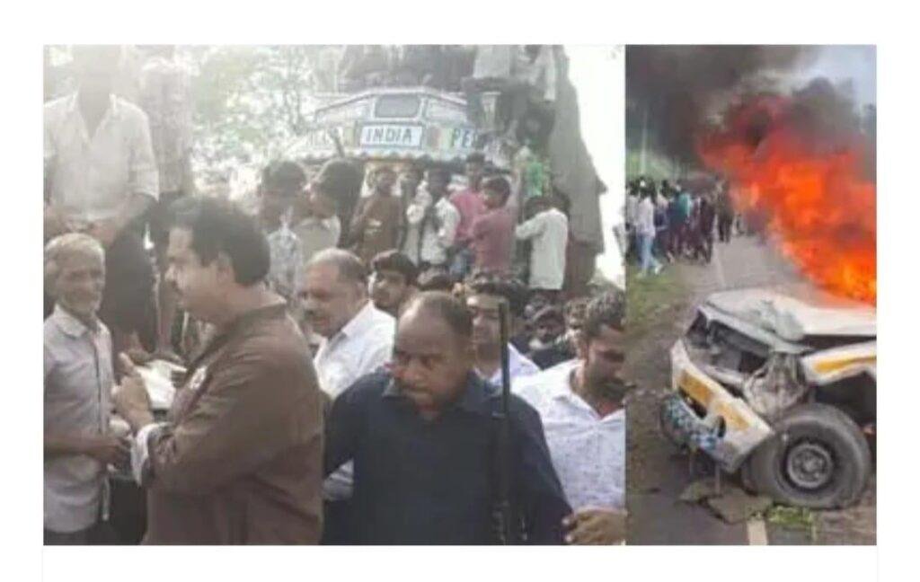 उत्तराखंड देहरादून पिकप की टक्कर में मवेशी की मौत,प्रतिबंधित मास मिलने पर मचा बवाल, गाड़ी को आग लगाई