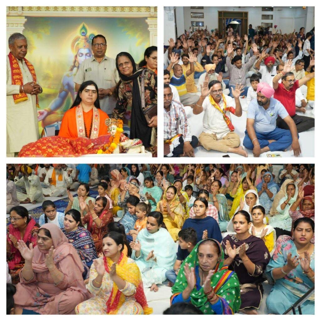 कथा के पंचम व अंतिम दिवस में कथा व्यास ने सुनाया श्री कृष्ण व रुक्मिणी विवाह प्रसंग