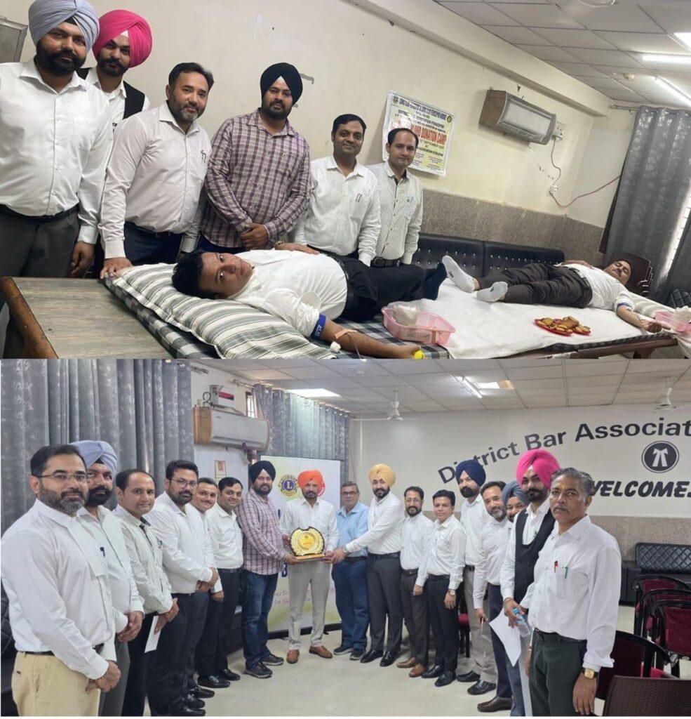 लायंस क्लब फिरोजपुर बॉर्डर और लाइन क्लब फिरोजपुर की ओर से रक्तदान शिविर का किया गया आयोजन