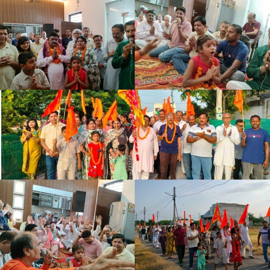 अमृतवेला प्रभात सोसायटी सदस्यों द्वारा हरिंदर ओबेरॉय ने बड़ी सादगी से जन्मदिन पर भजन कीर्तन करवाया