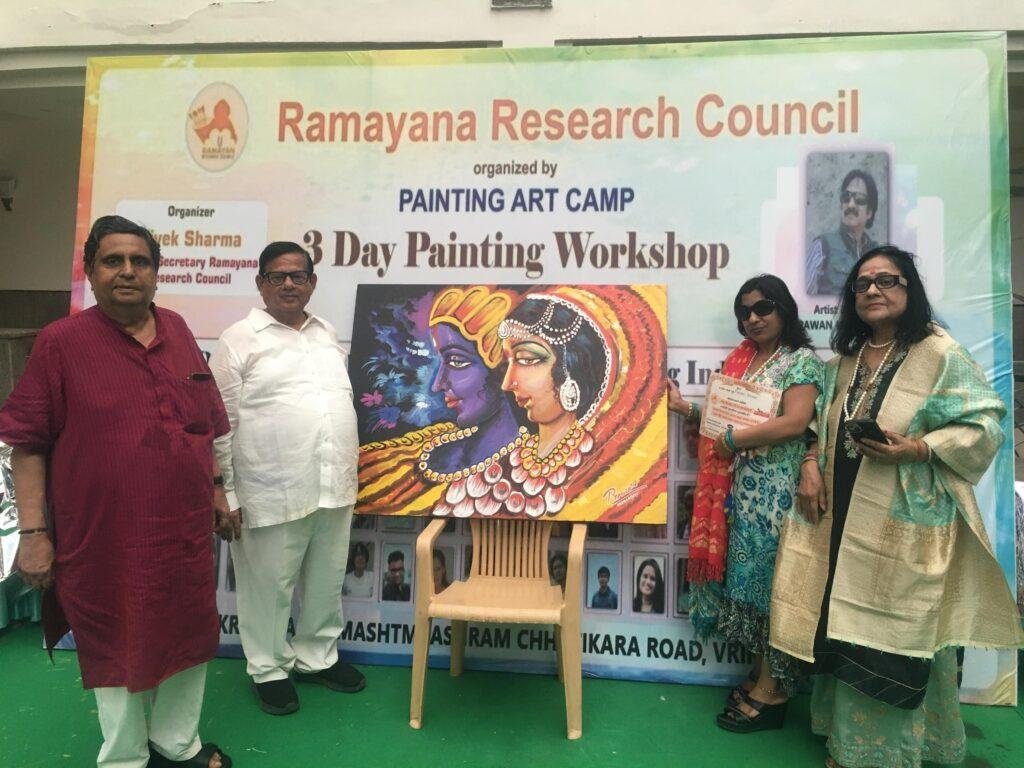 चित्रकारों के सम्मान के साथ हुआ तीन दिवसीय पेंटिंग कार्यशाला का समापन