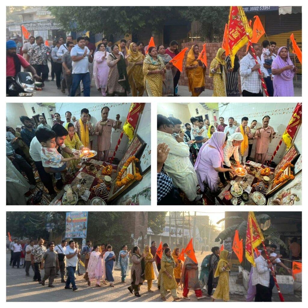 लगातार सातवें दिन अमृतवेला सोसाइटी ने निकाली प्रभातफेरी