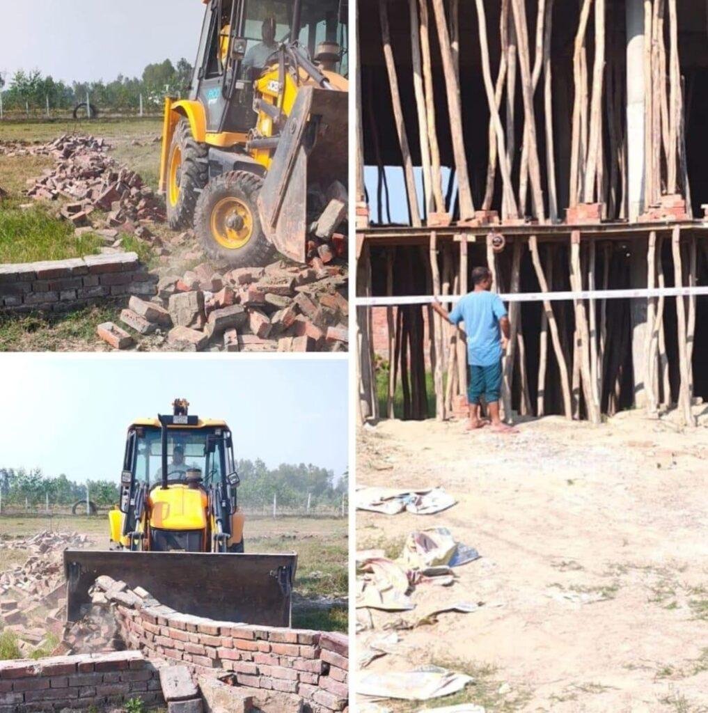 तीन अवैध निर्माणों पर चला बीडीए का बुलडोजर, दो निर्माण सील