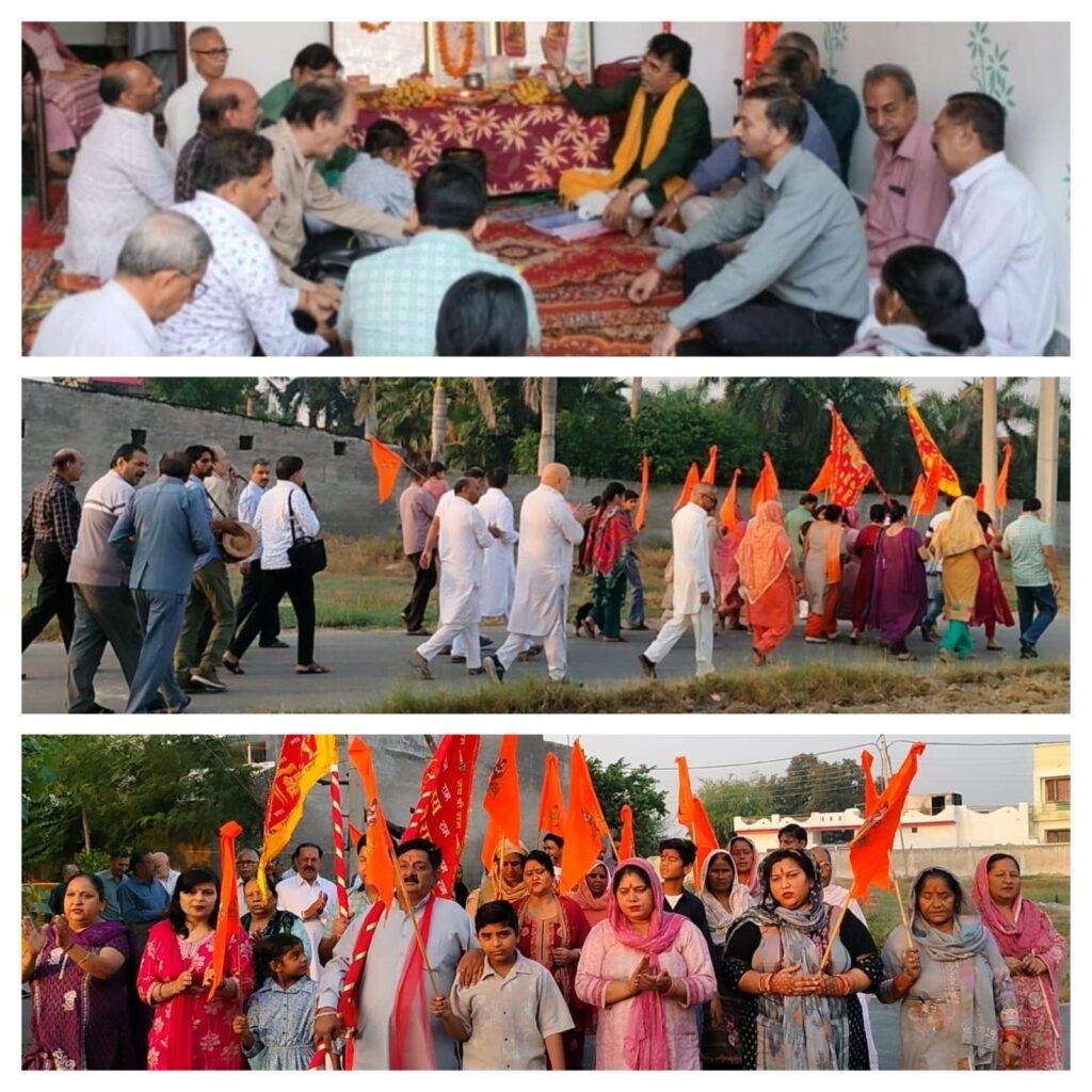 लगातार आठवें दिन अमृतवेला सोसाइटी ने निकाली प्रभातफेरी