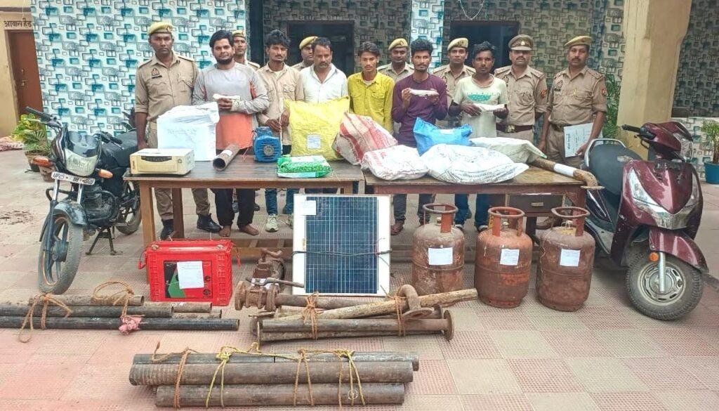 थाना भोजीपुरा पुलिस द्वारा चोरी की योजना बनाते 06 अभियुक्त गिरफ्तार, चोरी का सामान व हथियार बरामद