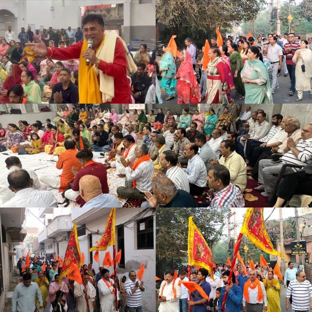 पावन कार्तिक मास में अमृतवेला सोसाइटी ने लगातार 26वें दिन 30वीं प्रभातफेरी निकाली