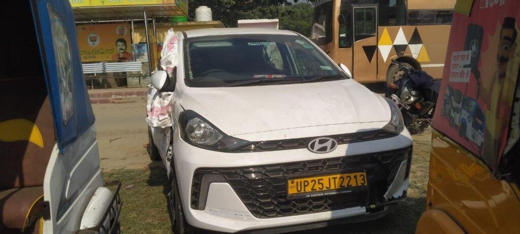 तेज रफ्तार ट्रक ने मारी टक्कर, दो लोग घायल