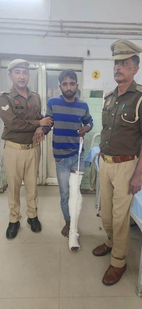 पुलिस मुठभेड के दौरान शातिर 02 अभियुक्त गिरफ्तार