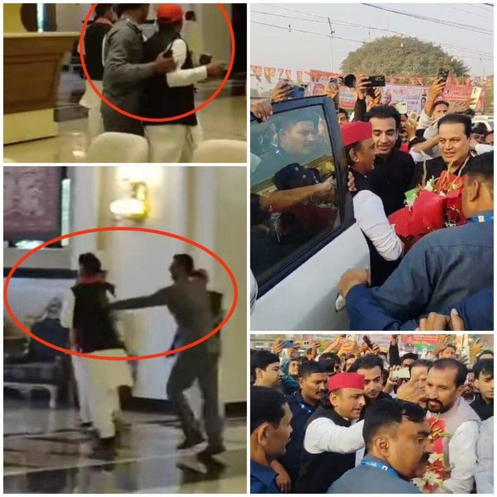 सपा प्रमुख अखिलेश यादव के बरेली दौरे में खूब हुआ हंगामा