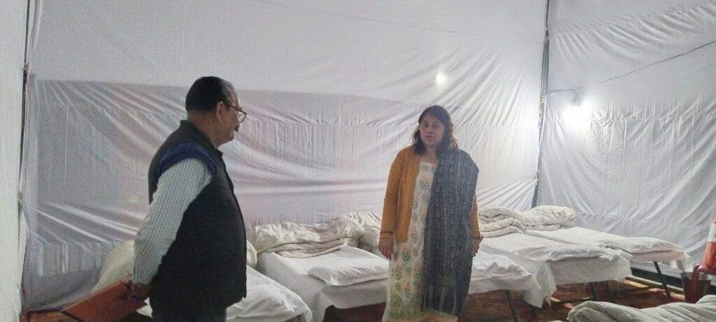 रैन बसेरों का किया निरीक्षण, आवश्यक व्यवस्थाएं सुनिश्चित कराने के निर्देश
