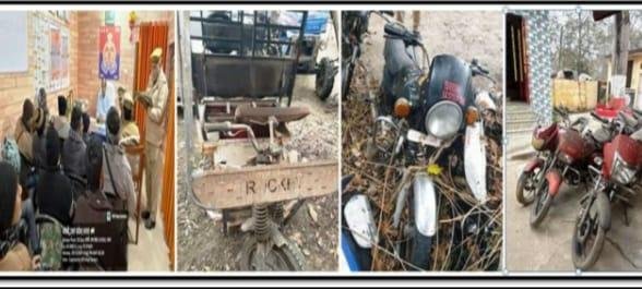 ऑपरेशन क्लीन अभियान के अंतर्गत थाना सीबीगंज परिसर में खड़े कुल 05 लावारिस वाहनों की कराई गई नीलामी