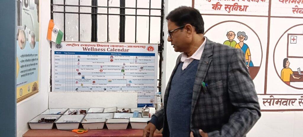 मुख्य चिकित्साधिकारी द्वारा मुख्यमंत्री जन-आरोग्य मेला का निरीक्षण