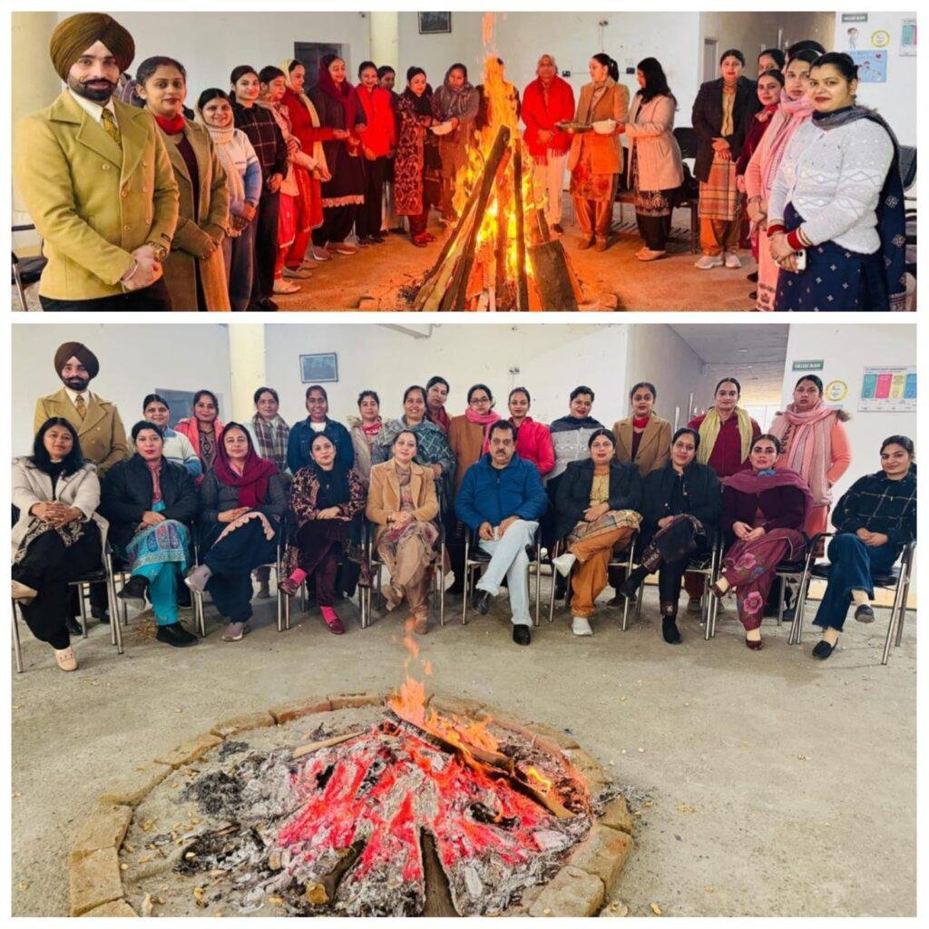 ਐਸਬੀਐਸ ਕਾਲਜ ਆਫ ਨਰਸਿੰਗ ਫਿਰੋਜਪੁਰ ਵਿਖੇ ਲੋਹੜੀ ਦਾ ਤਿਉਹਾਰ ਬੜੀ ਸ਼ਰਧਾ ਭਾਵਨਾ ਅਤੇ ਉਤਸਾਹ ਨਾਲ ਮਨਾਇਆ ਗਿਆ