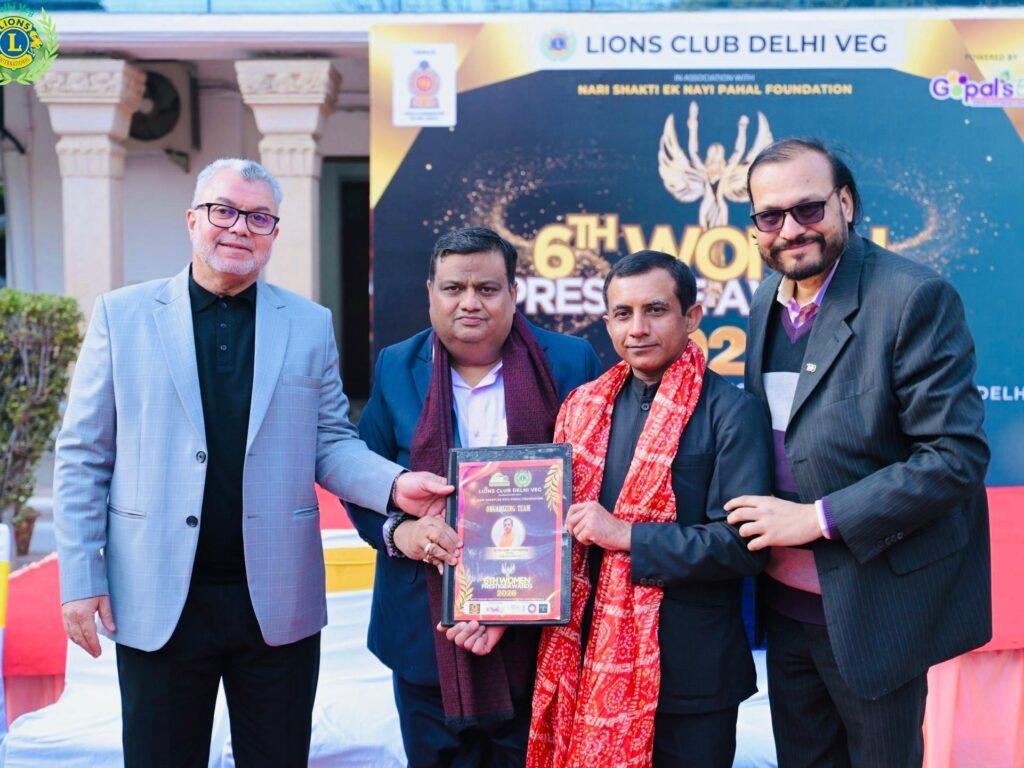 श्रीलंका उच्चायोग में आयोजित छठे विमेन प्रेस्टीज अवार्ड्स-2026 में साज पाराशर, अर्चना शुक्ला और अरुण शर्मा “लक्की हिन्दुस्तानी” सम्मानित