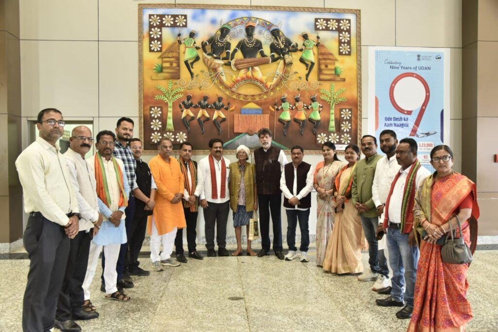 उप मुख्यमंत्री श्री विजय शर्मा का एयरपोर्ट में किया गया आत्मीय स्वागत