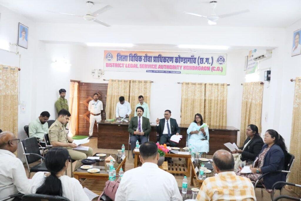 अण्डर ट्रायल रिव्यू कमेटी, मॉनिटरिंग सेल,नेशनल लोक अदालत एवं हिट एंड रन के संबंध में जिले के अधिकारियों के साथ बैठक हुआ सम्पन्न