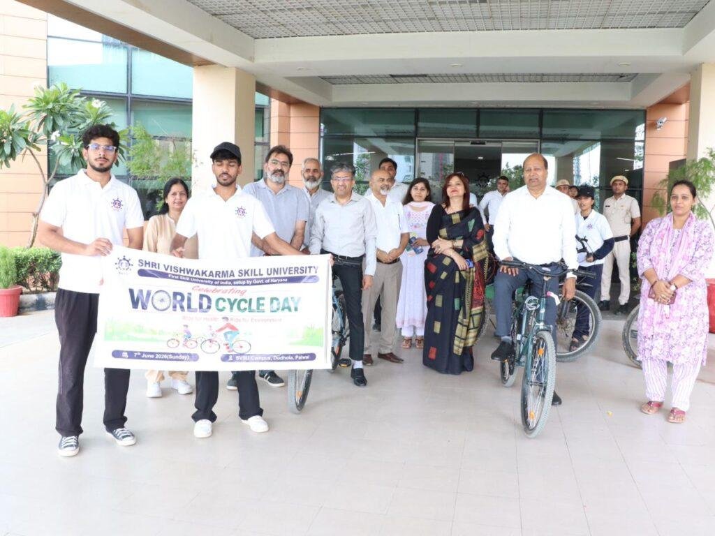एसवीएसयू में मनाया गया विश्व साइकिल दिवस