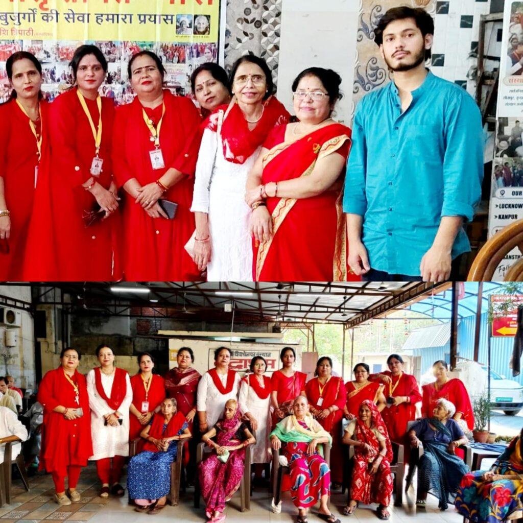 पुरुषोत्तम मास के महीने में मातृशक्ति न्यास की टीम पहुंची वृद्धाश्रम